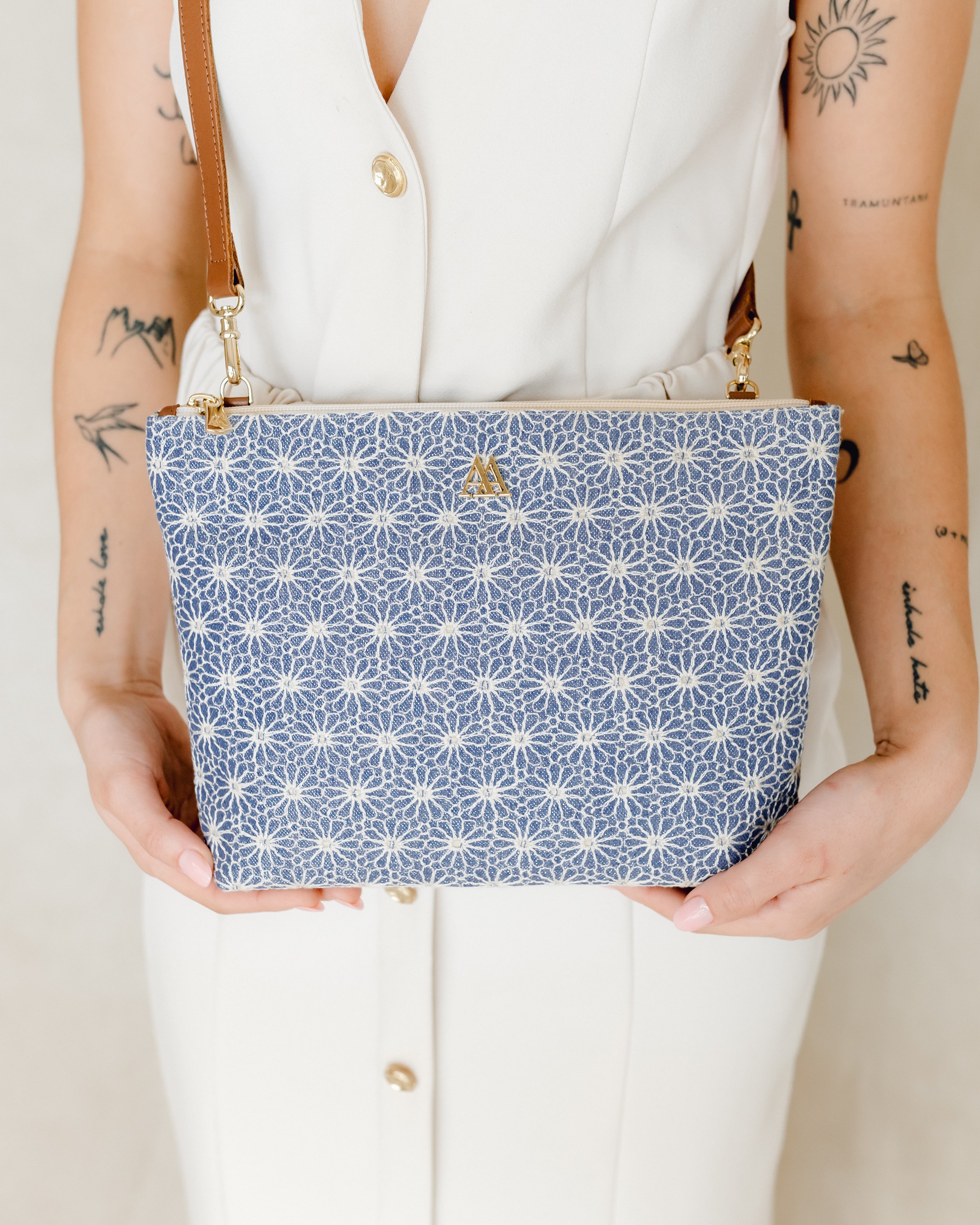 Manola Flores Lurex Azul