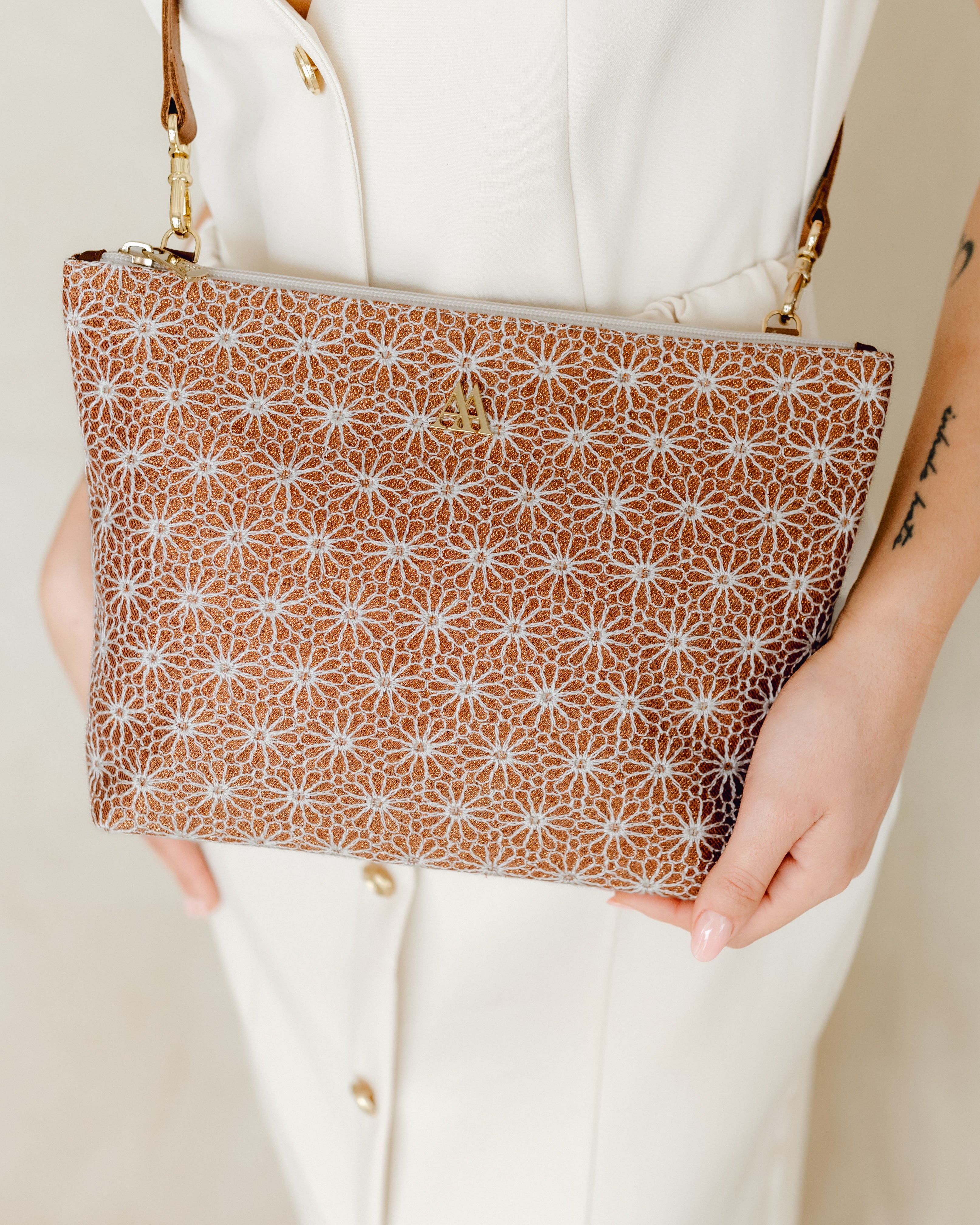 Manola Flores Lurex Marron