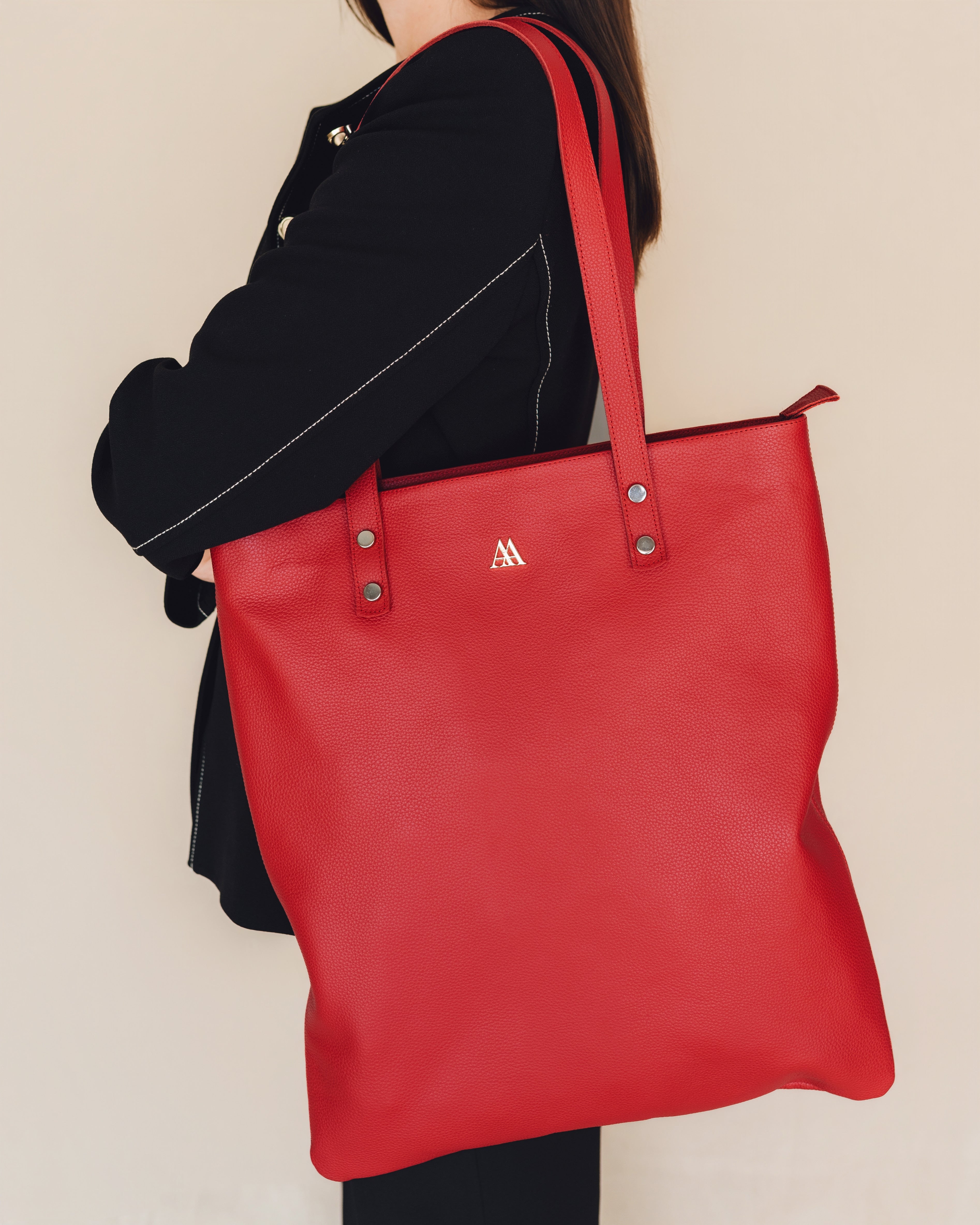 Noa Bolso Tote Bag Piel Rojo