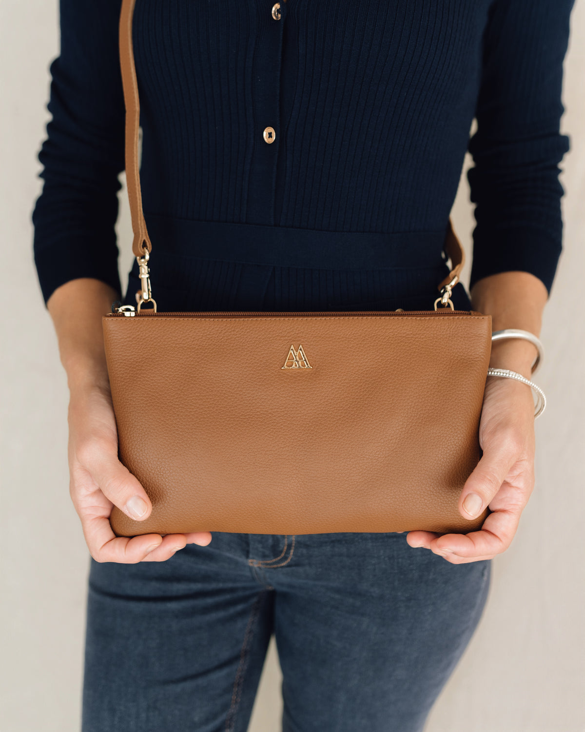 Catalina Borsa Clutch in Pelle Cuoio