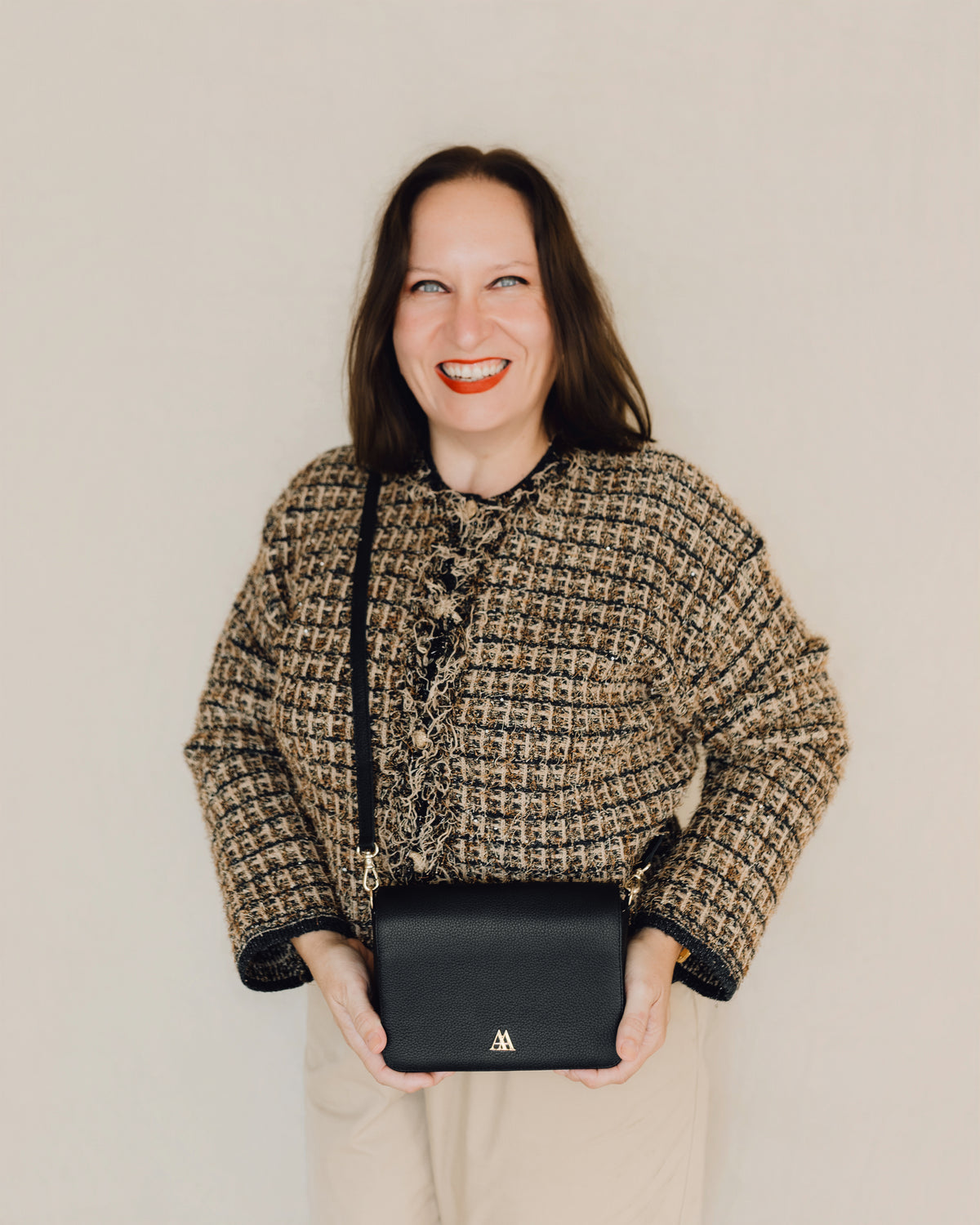 María Borsa a Patta Mini in Pelle Nero
