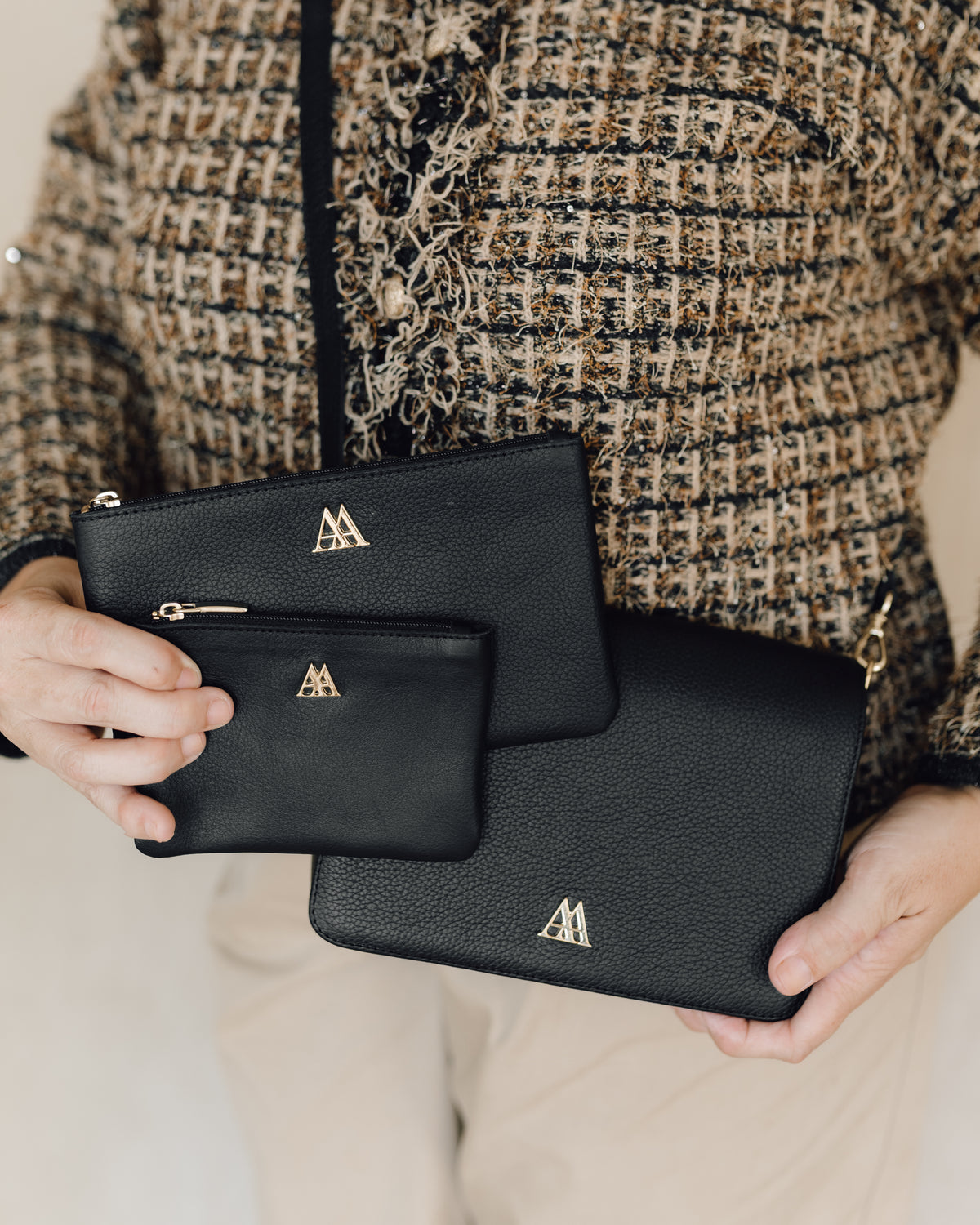 María Sac à Rabat Mini Cuir Noir