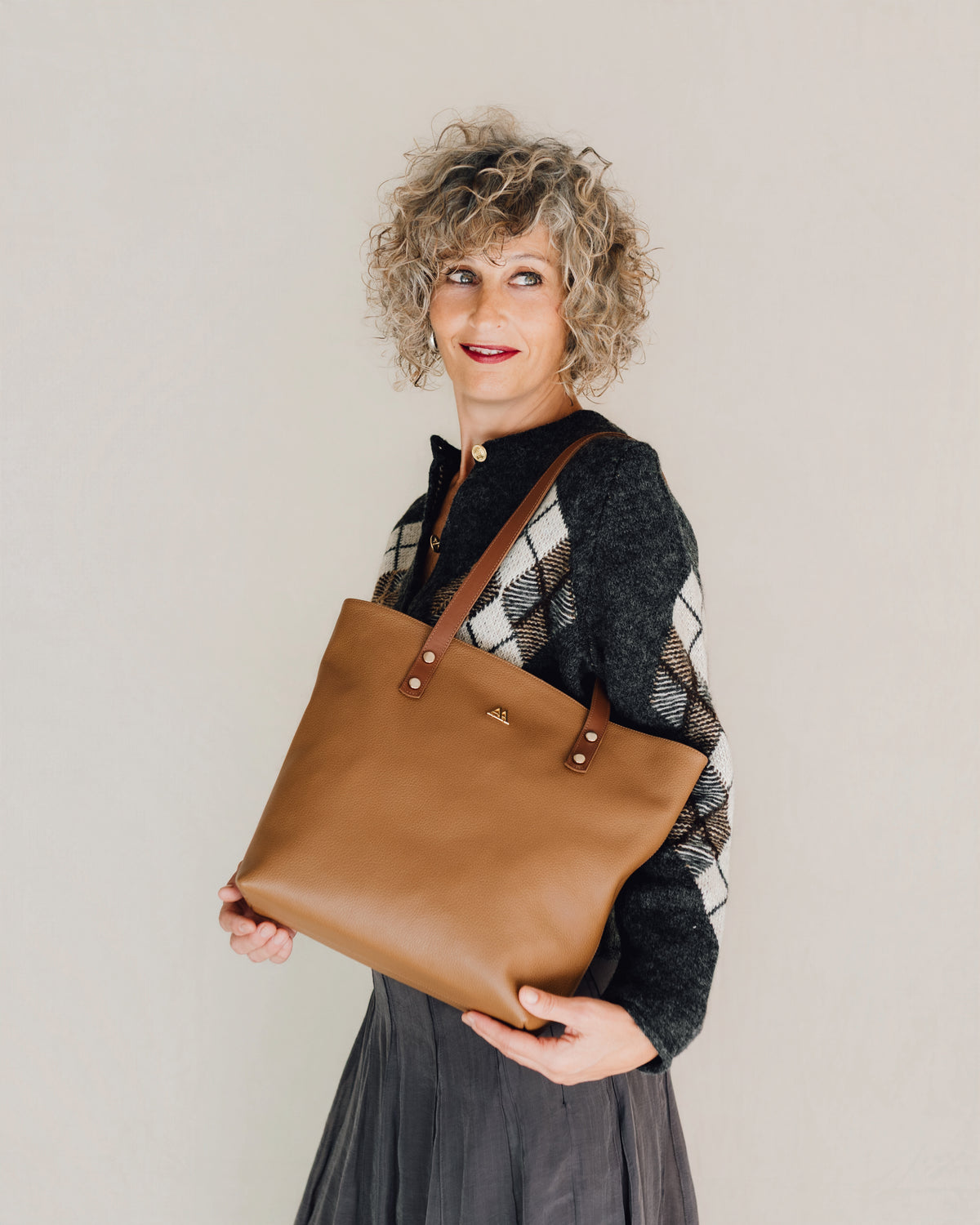 Sofia Borsa Shopper in Pelle Cuoio