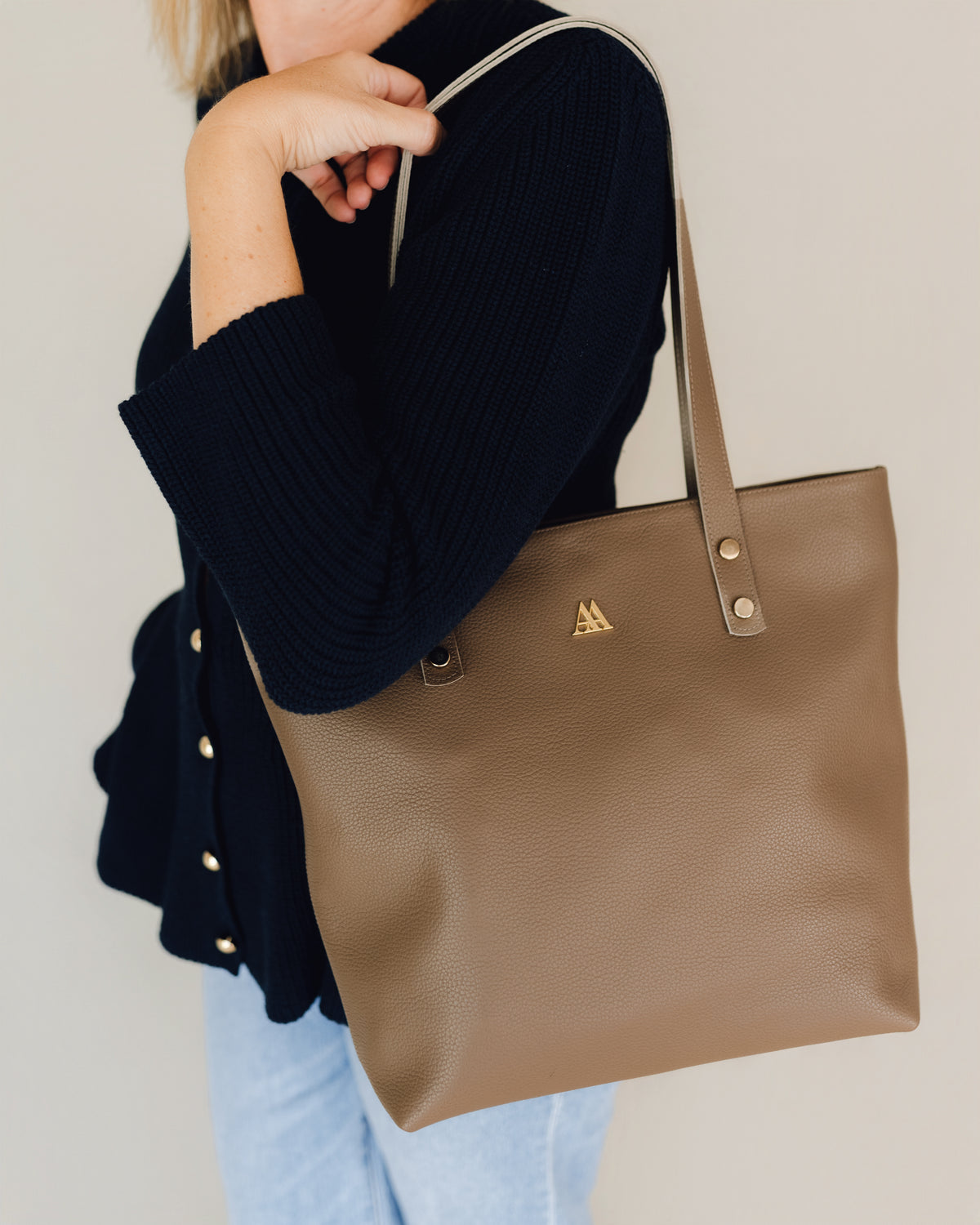 Sofia Bolso Shopper Piel Taupe