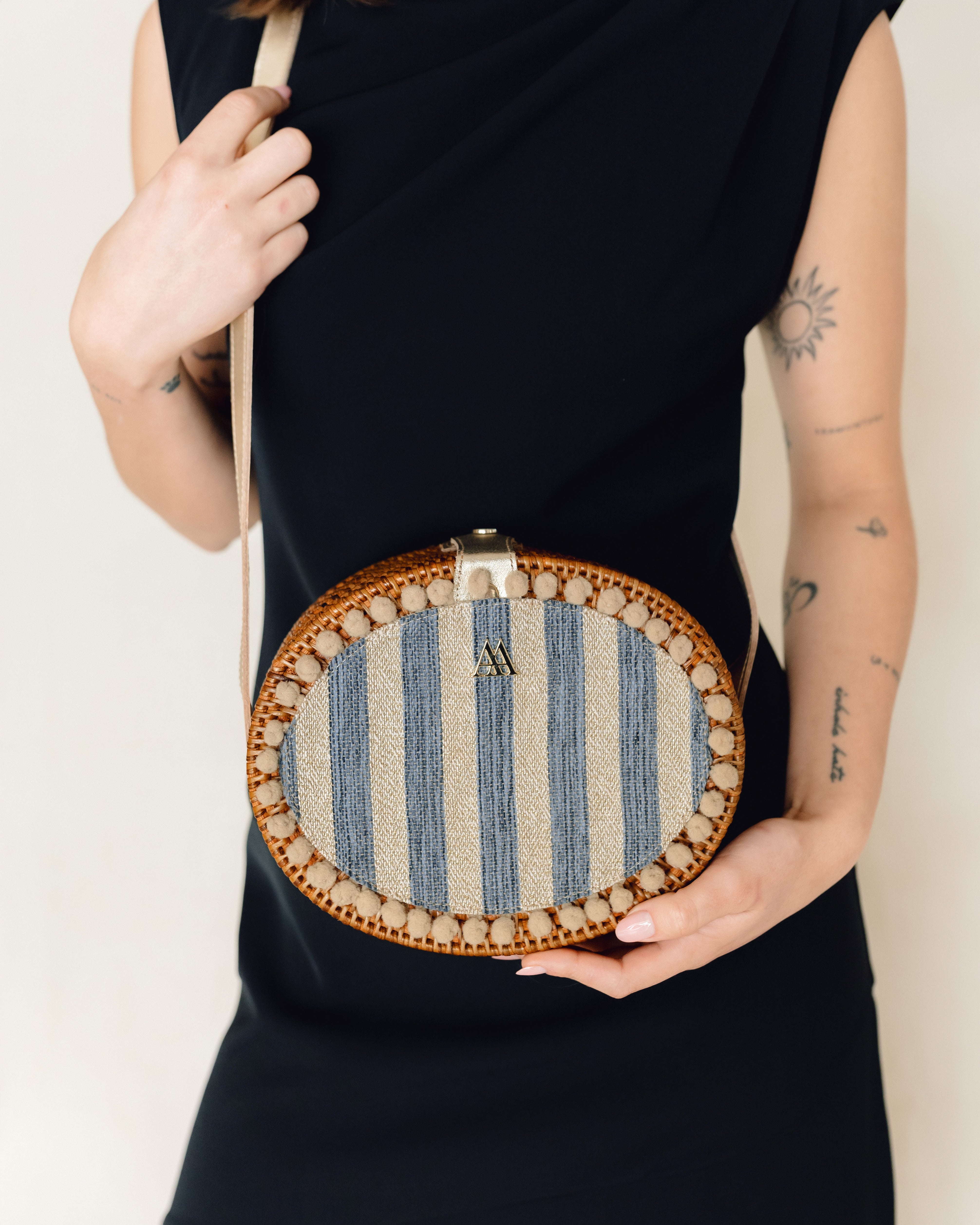 Rosario Rayas Lurex Azul