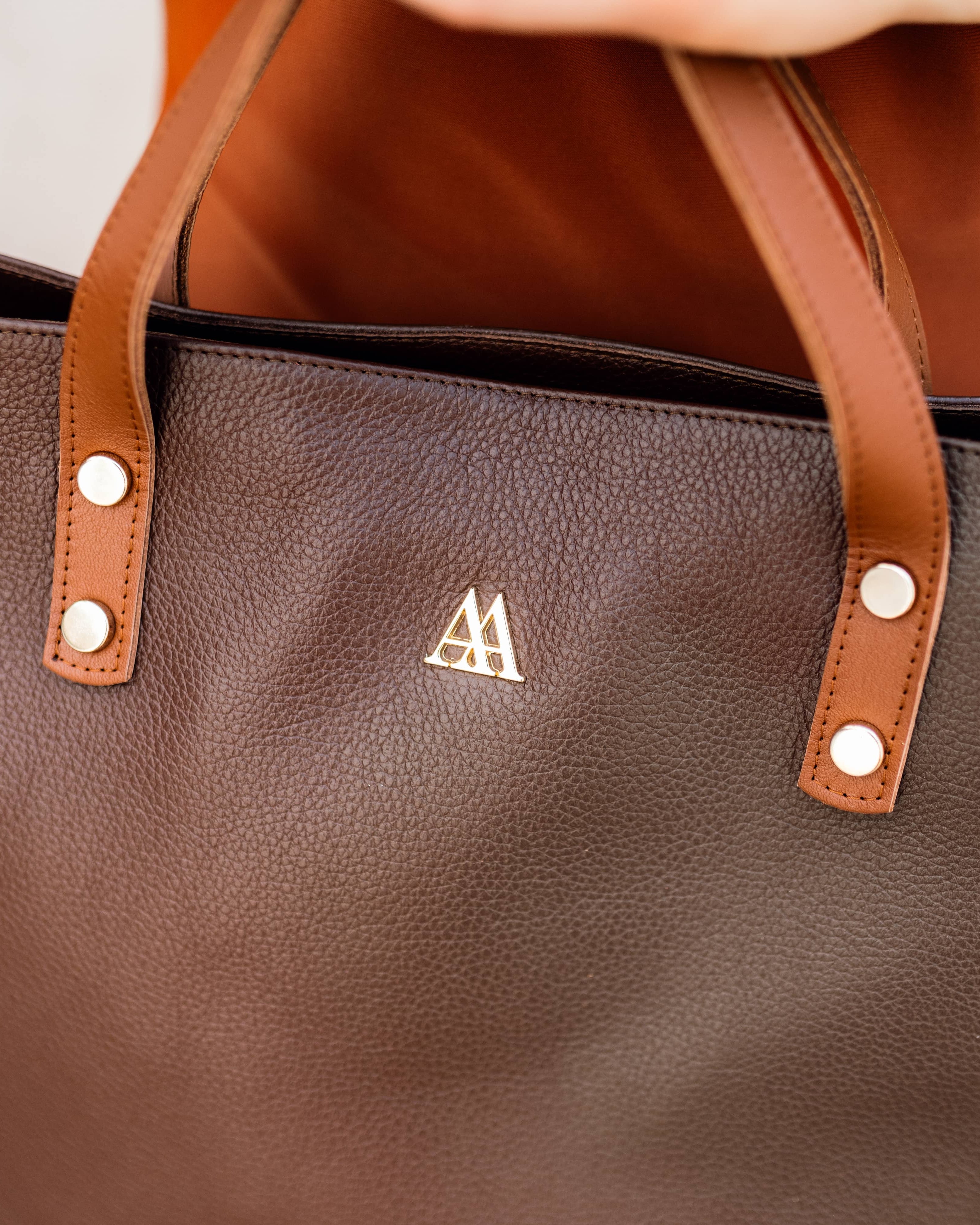 Sofia Brown Leather Shopper Bag