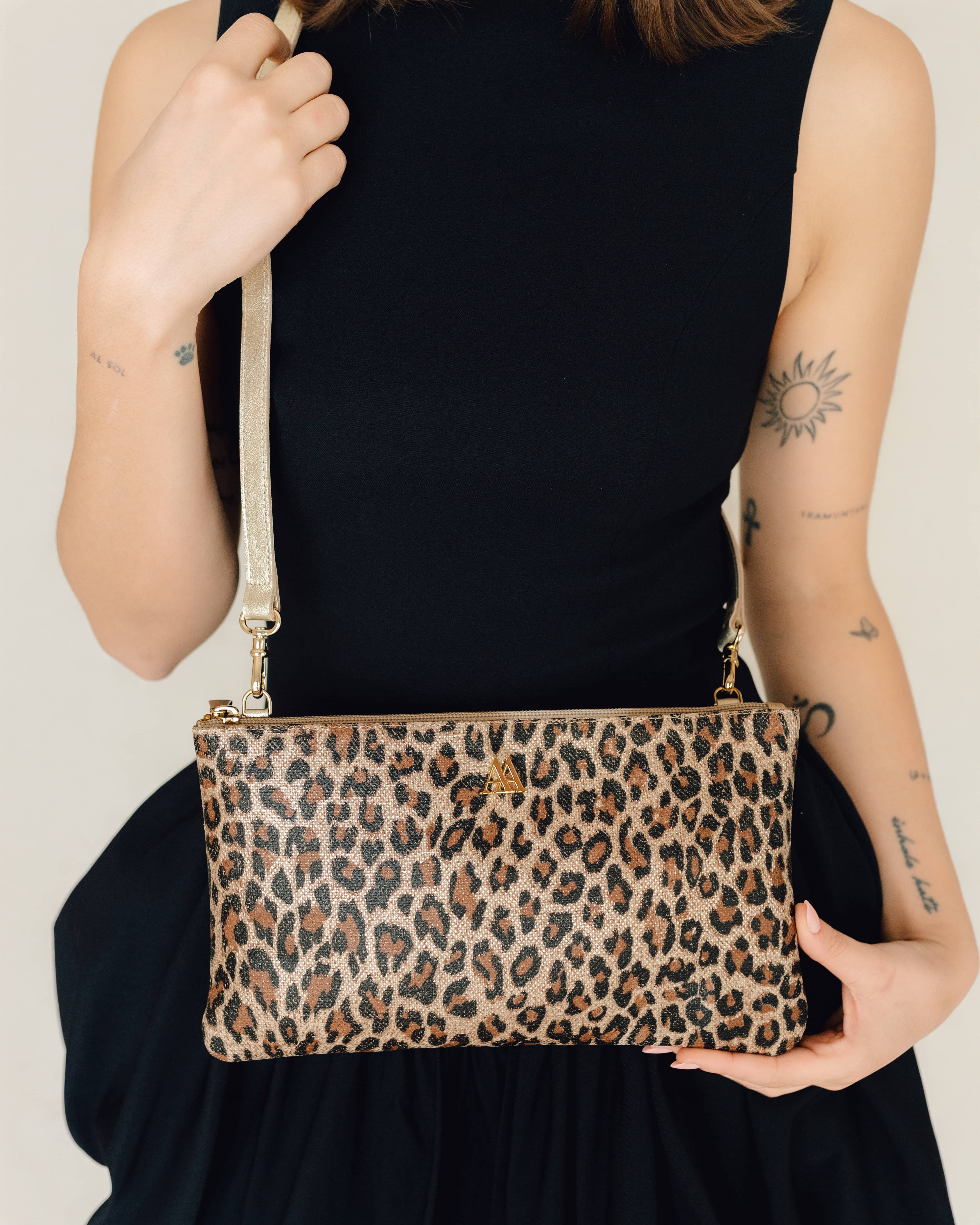 Catalina Bolso Clutch Leopard