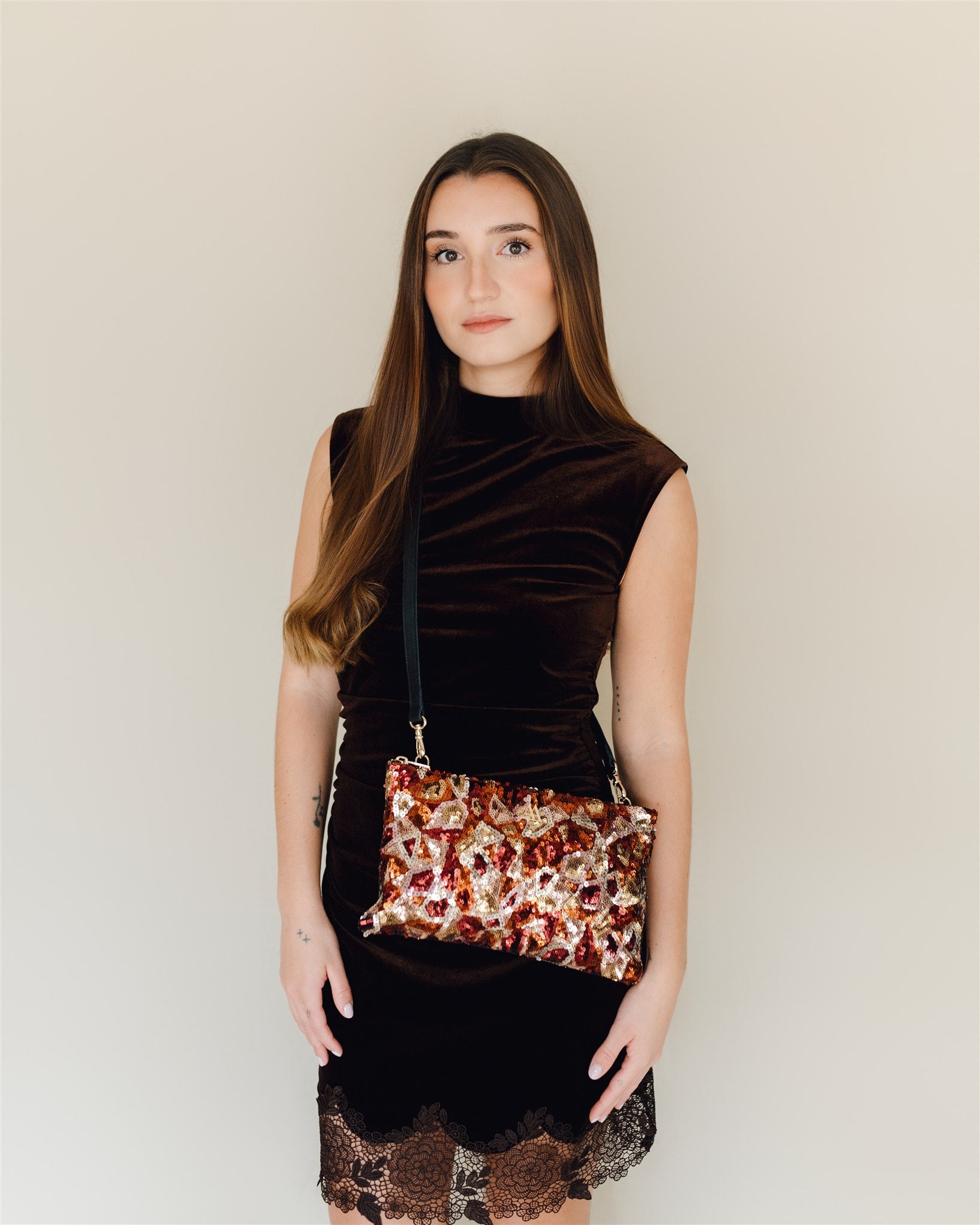 Catalina Leather Clutch Bag