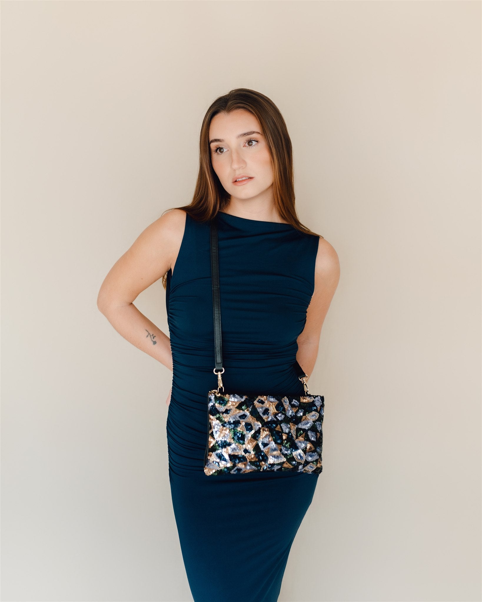 Catalina Leather Clutch Bag