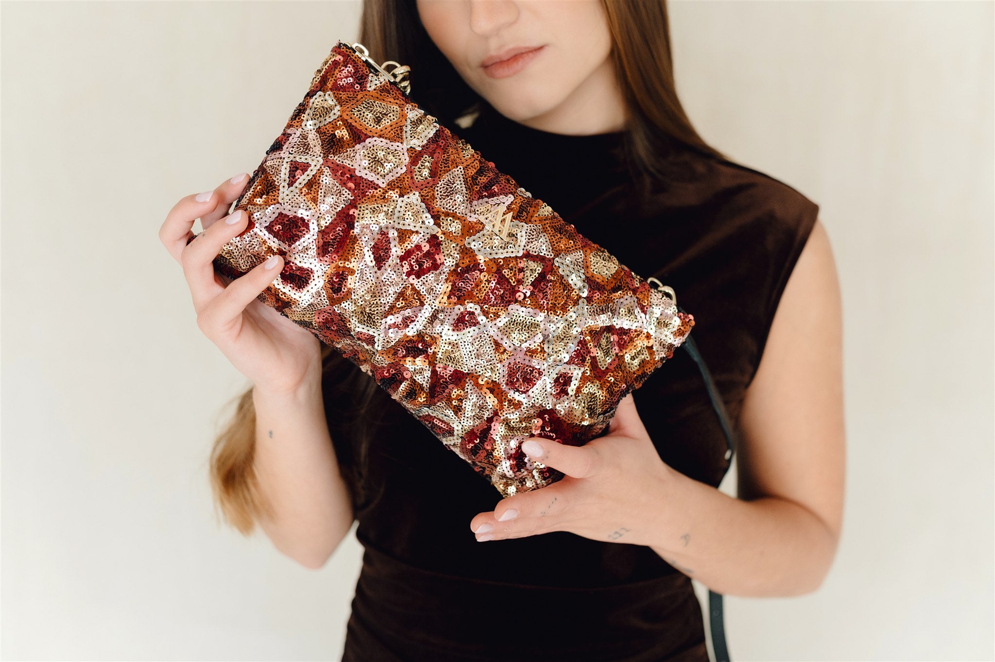 Catalina Leather Clutch Bag