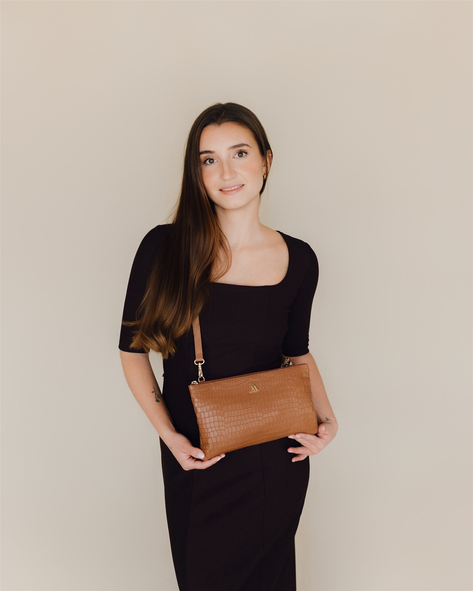 Catalina Leather Clutch Bag
