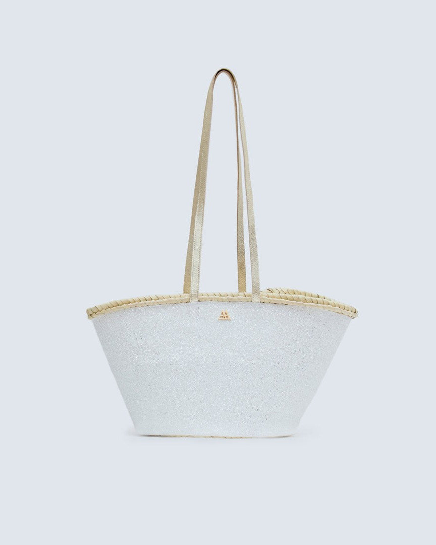Carmen Capazo Small White Glitter