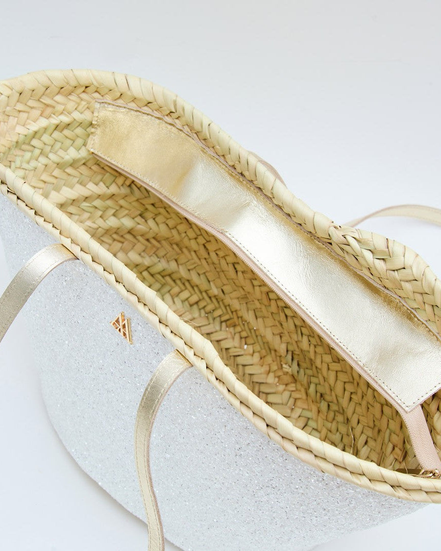 Carmen Capazo Small White Glitter