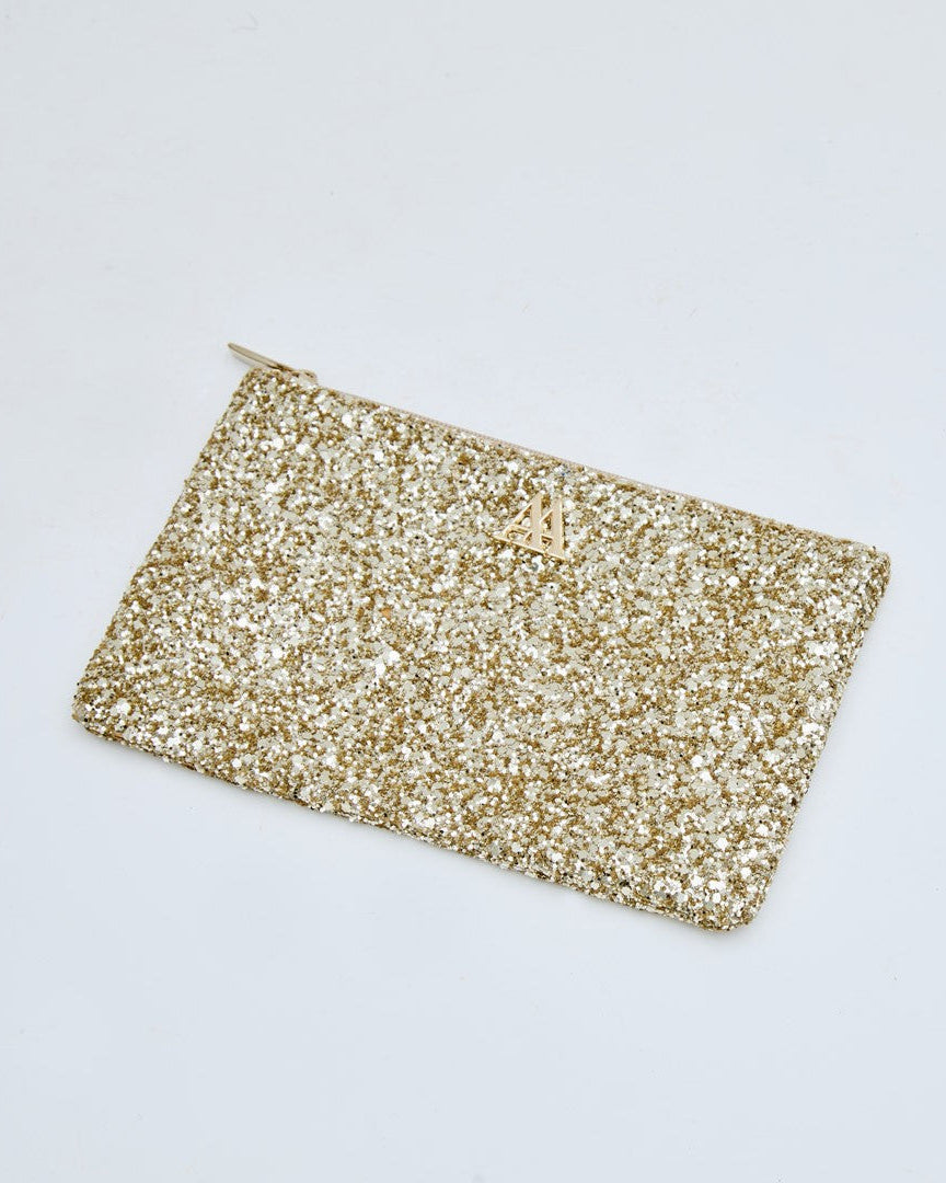 Maya Wallet, Platinum Glitter Fabric