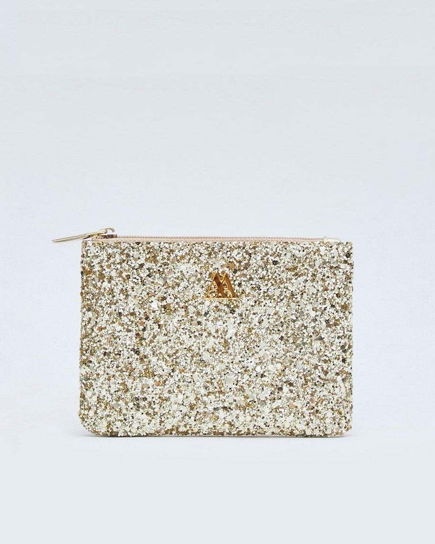 Mia Wallet, Platinum Glitter Fabric
