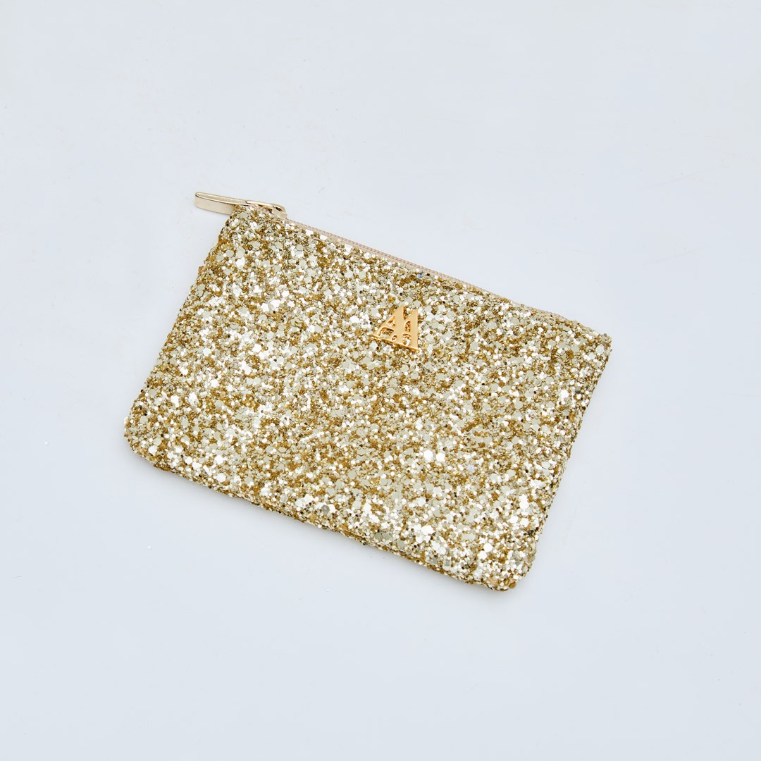 Mia Wallet, Platinum Glitter Fabric