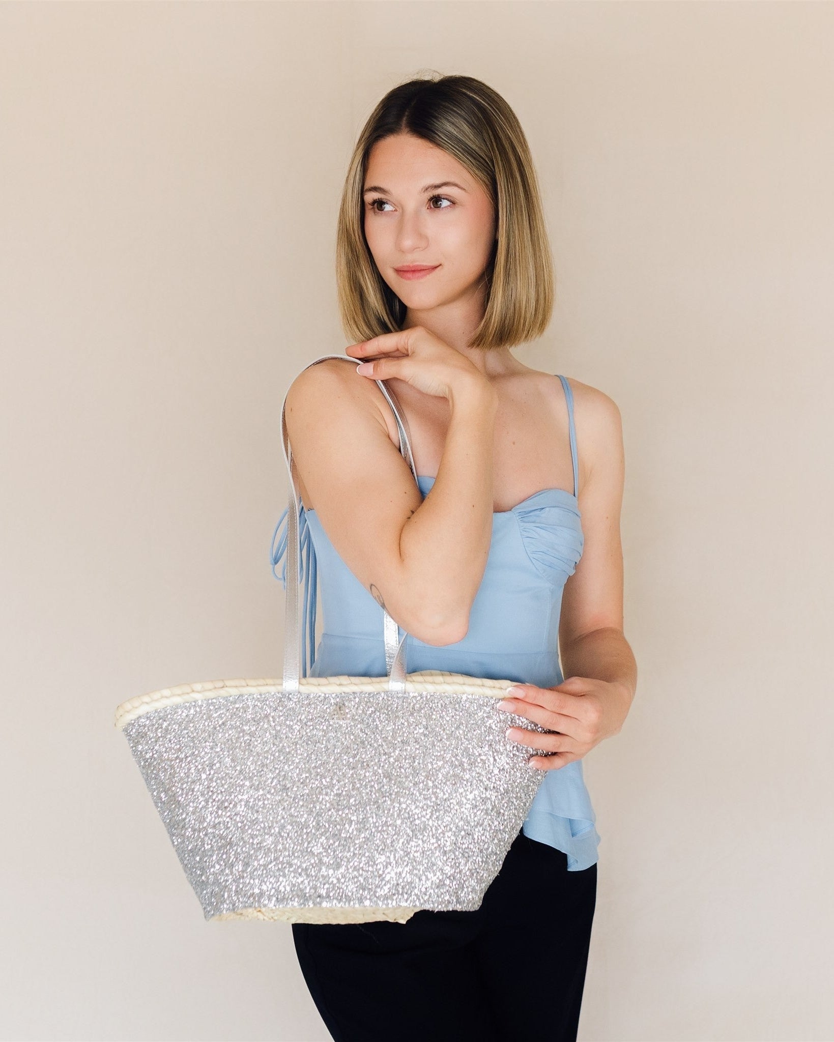 Carmen Capazo Small Silver Glitter