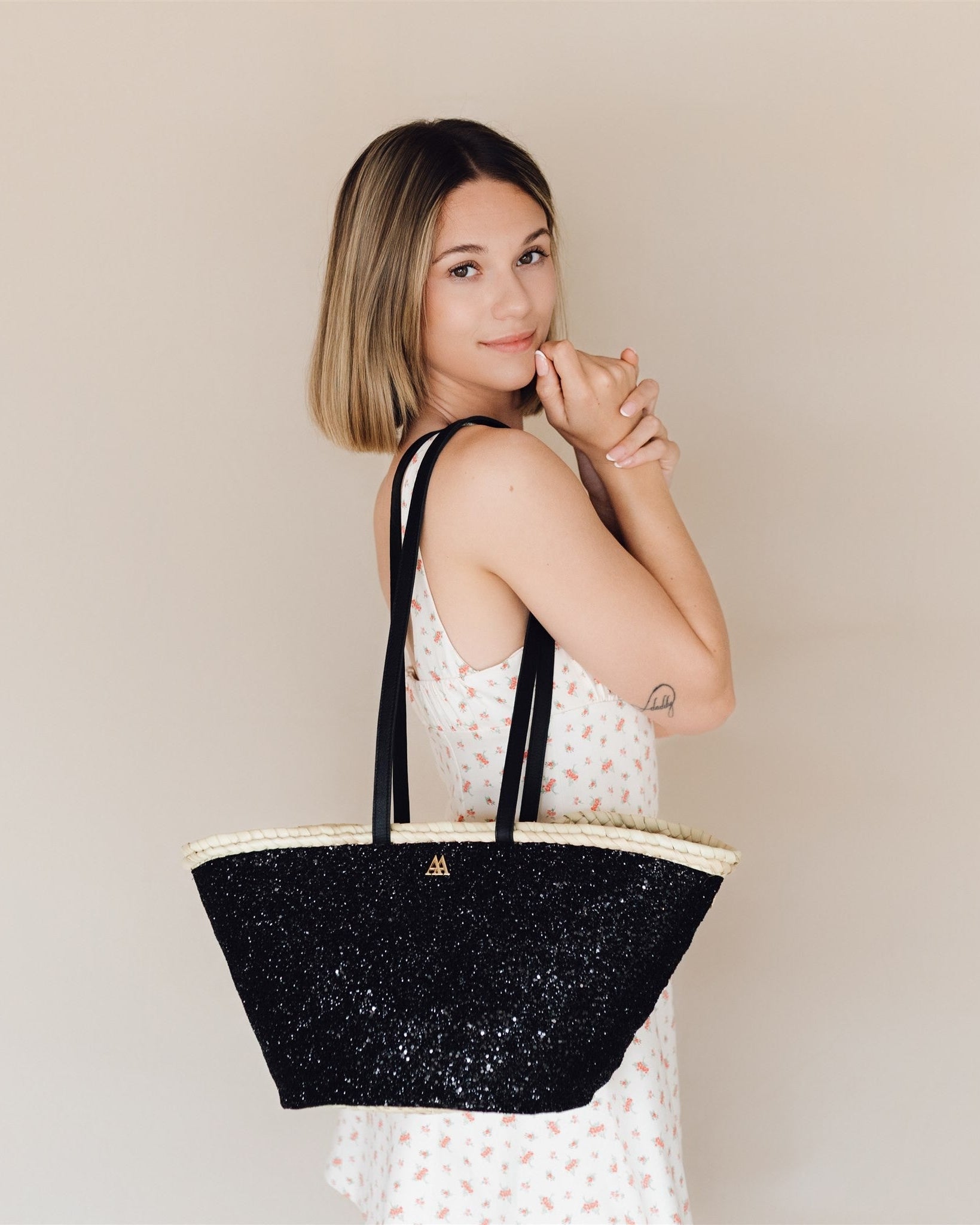 Carmen Capazo Small Black Glitter