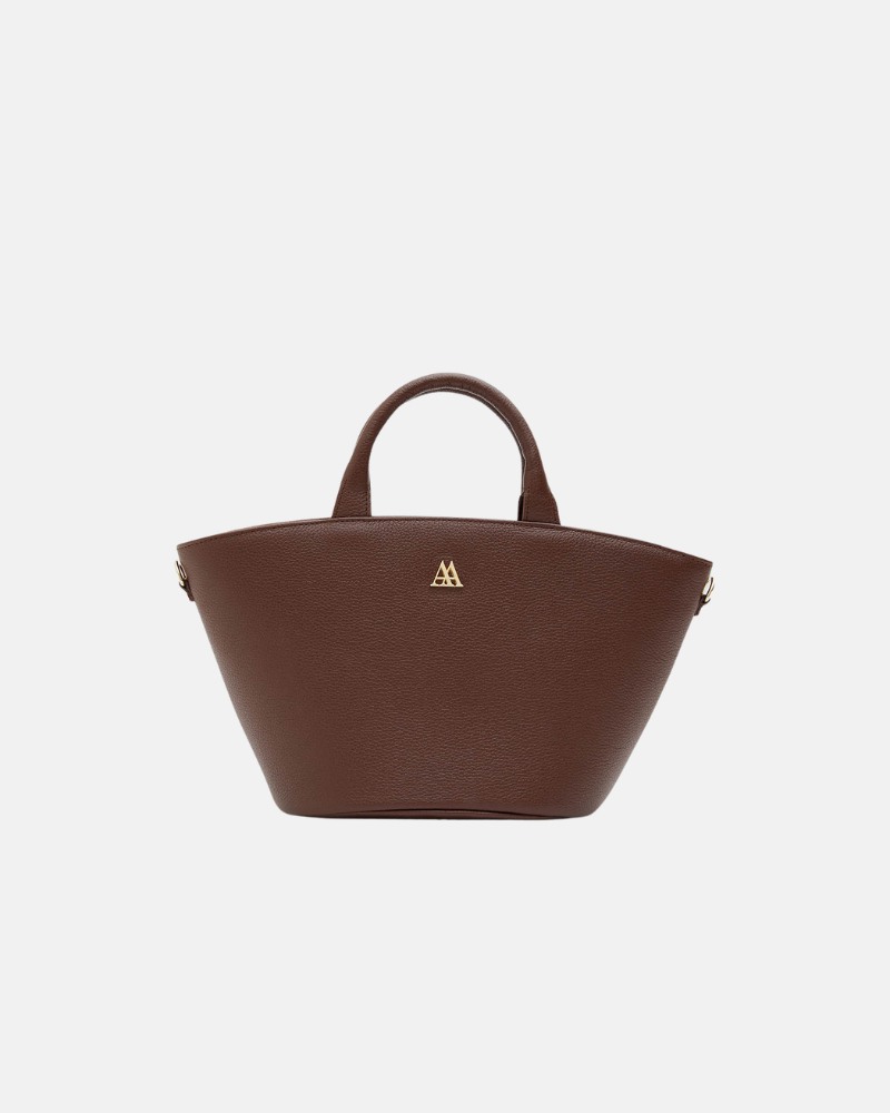 Carlota Bolso Capazo Piel Marrón