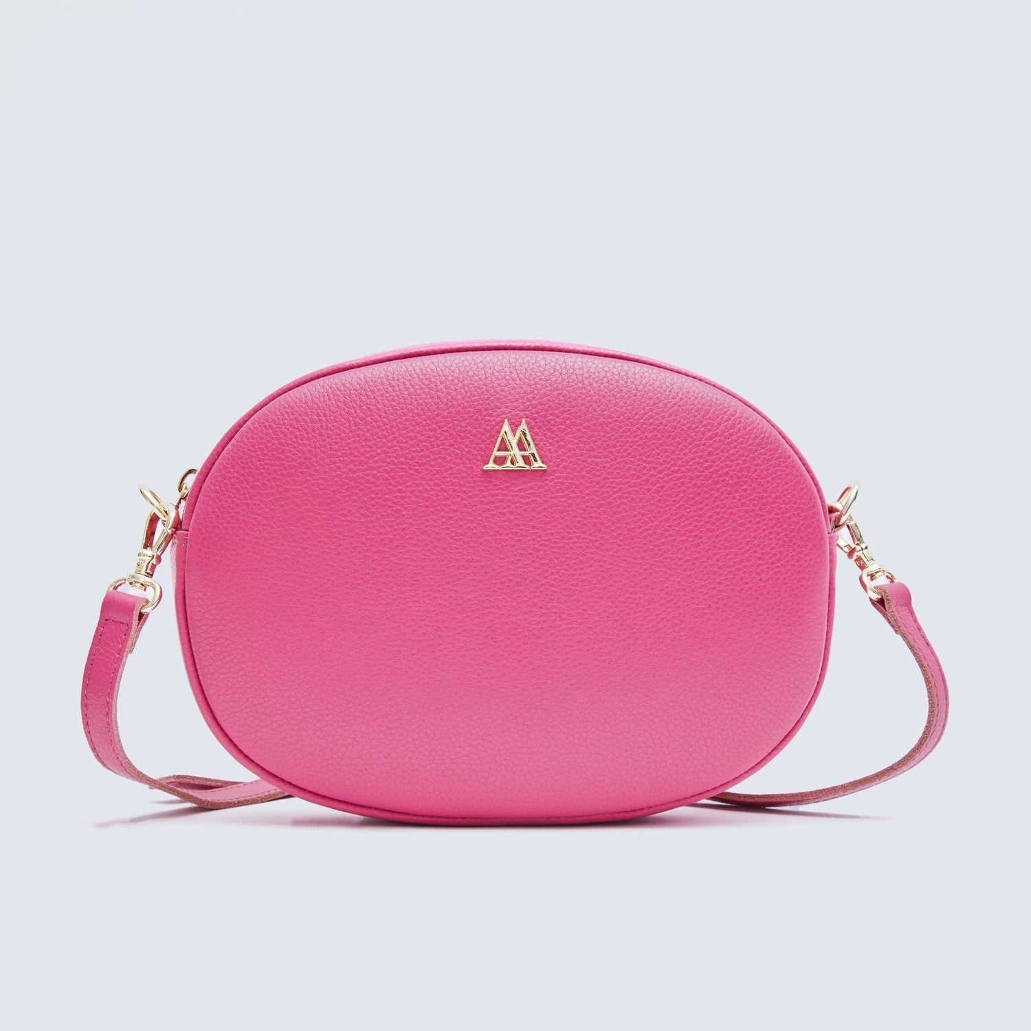 Olivia Bolso Ovalado Piel Fucsia