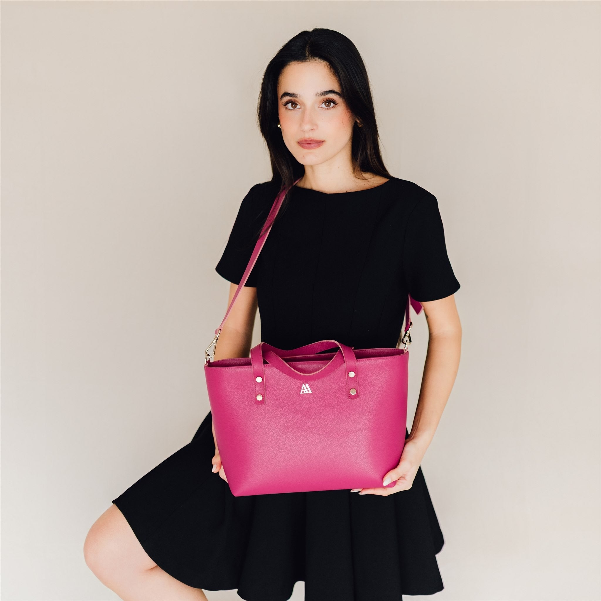 Antonia Bolso Shopper Piel Fucsia