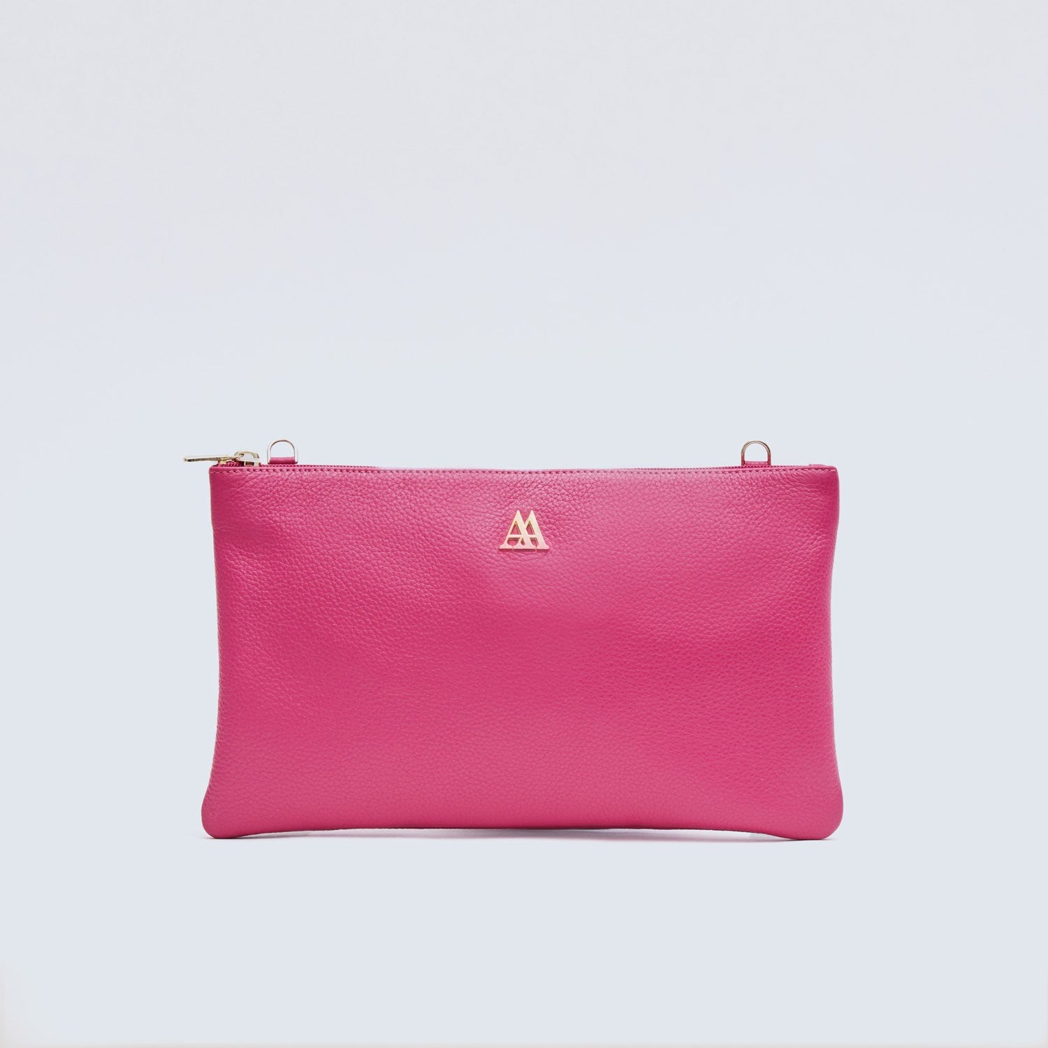 Catalina Bolso Clutch Piel Fucsia