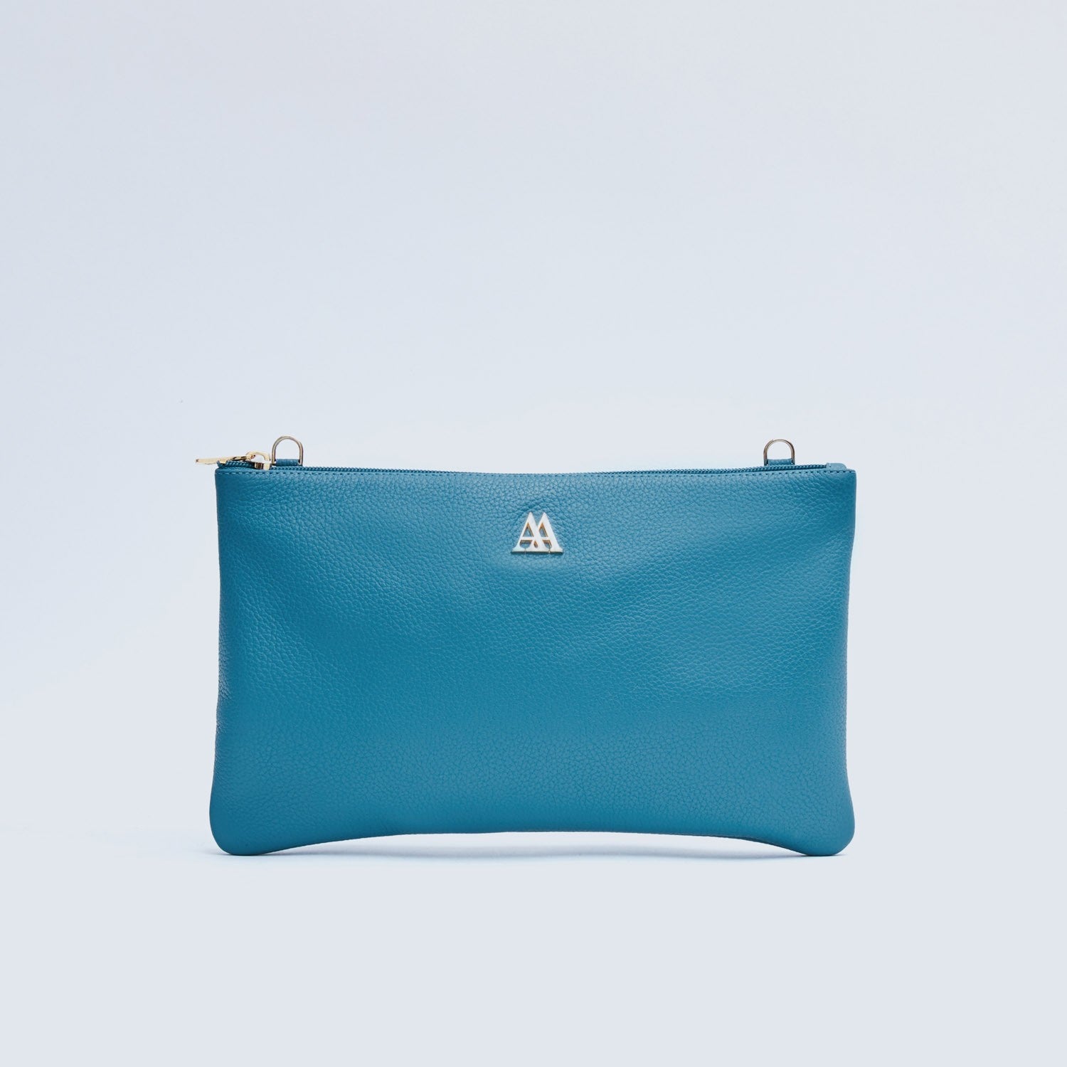 Pochette Catalina en cuir turquoise