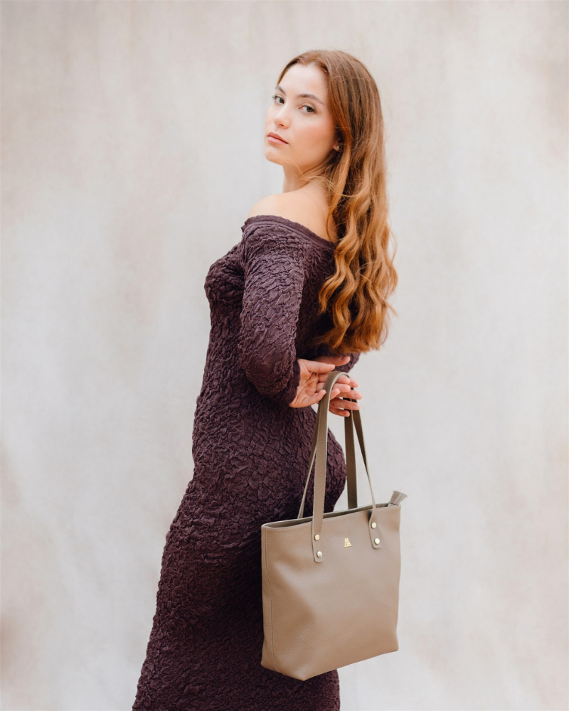 Sofia Bolso Shopper Piel Taupe