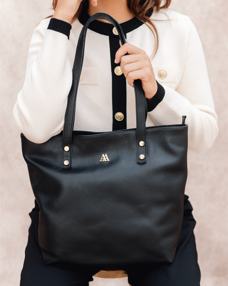 Sofia Bolso Shopper Piel Negro