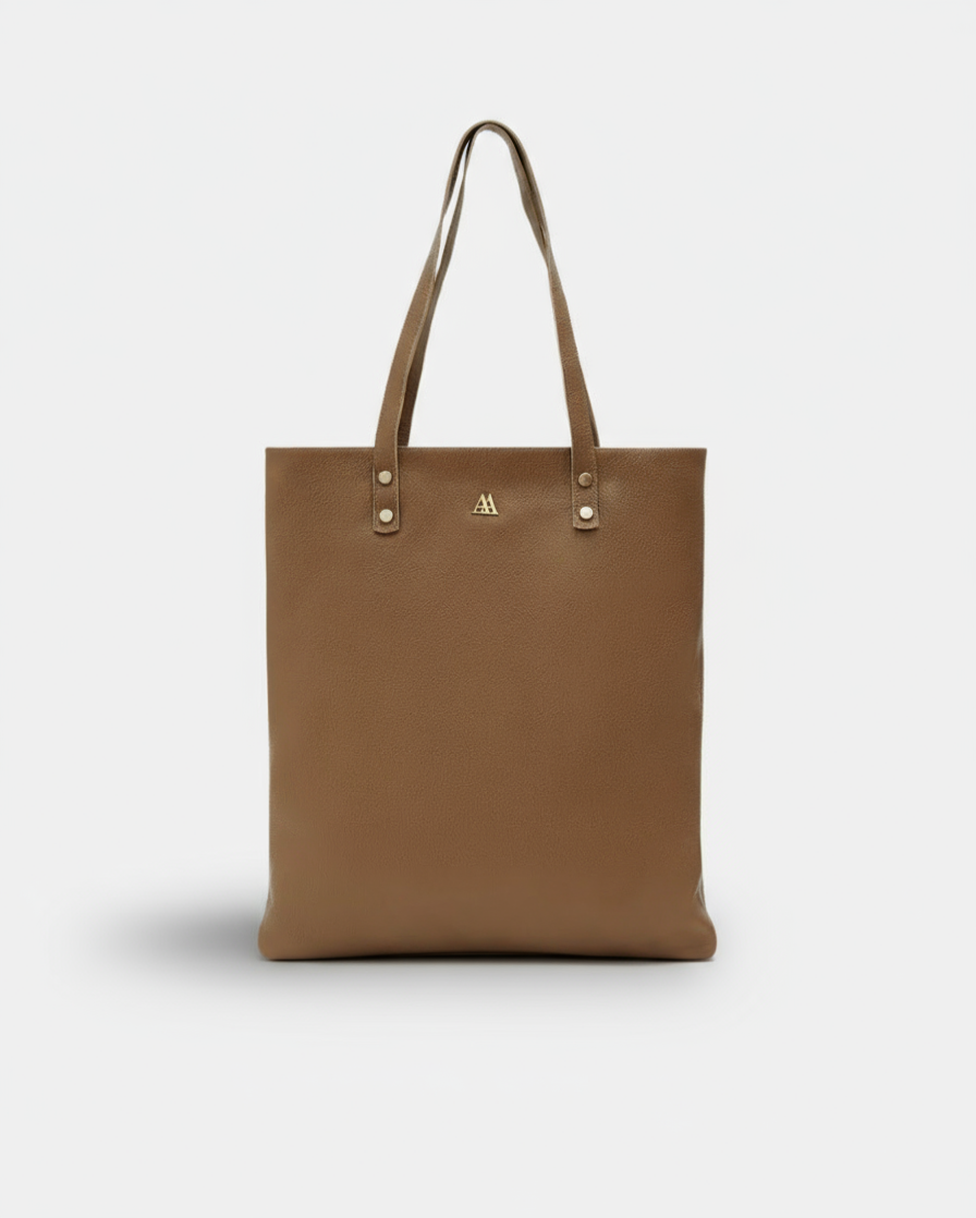 Noa Tote Bag, Taupe Leather