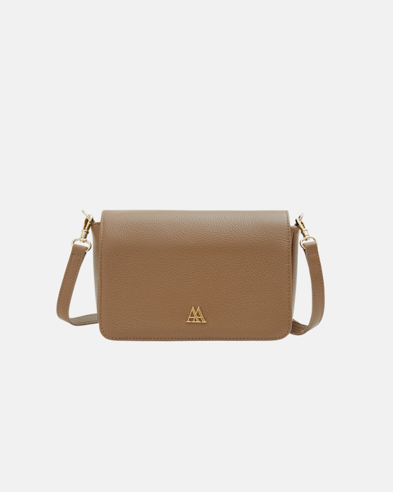 María Bolso Solapa Mini Piel Taupe