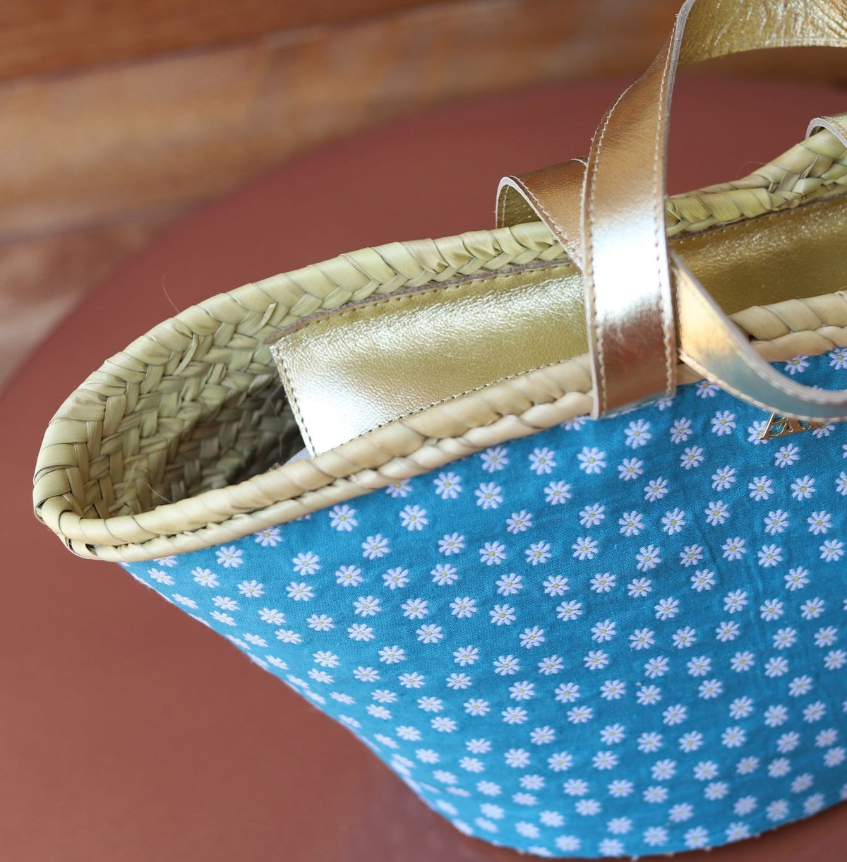 Panier Petit Marguerite Turquoise Cris Mata