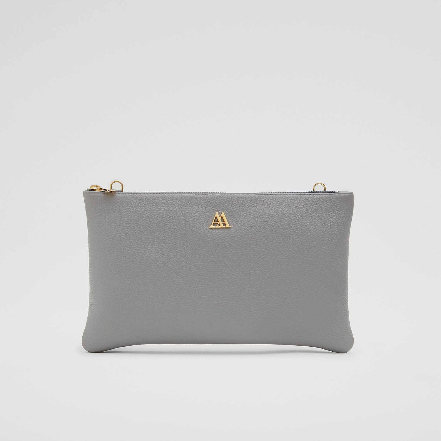Catalina Bolso Clutch Piel Gris