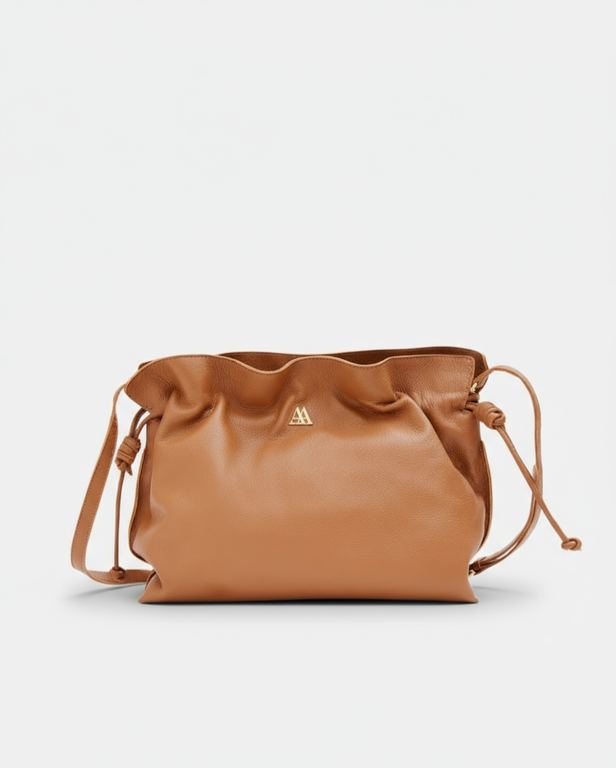 Fátima Ruched Leather Bag