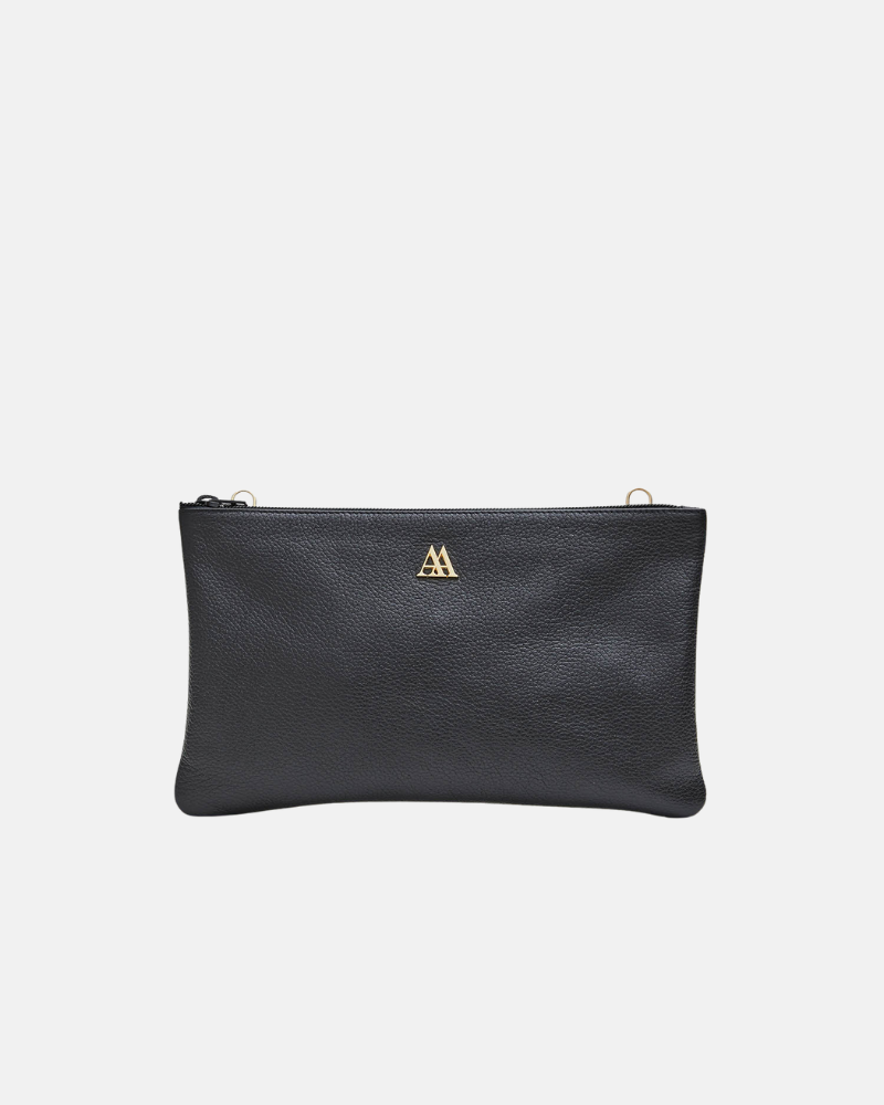 Catalina Bolso Clutch Piel Negro