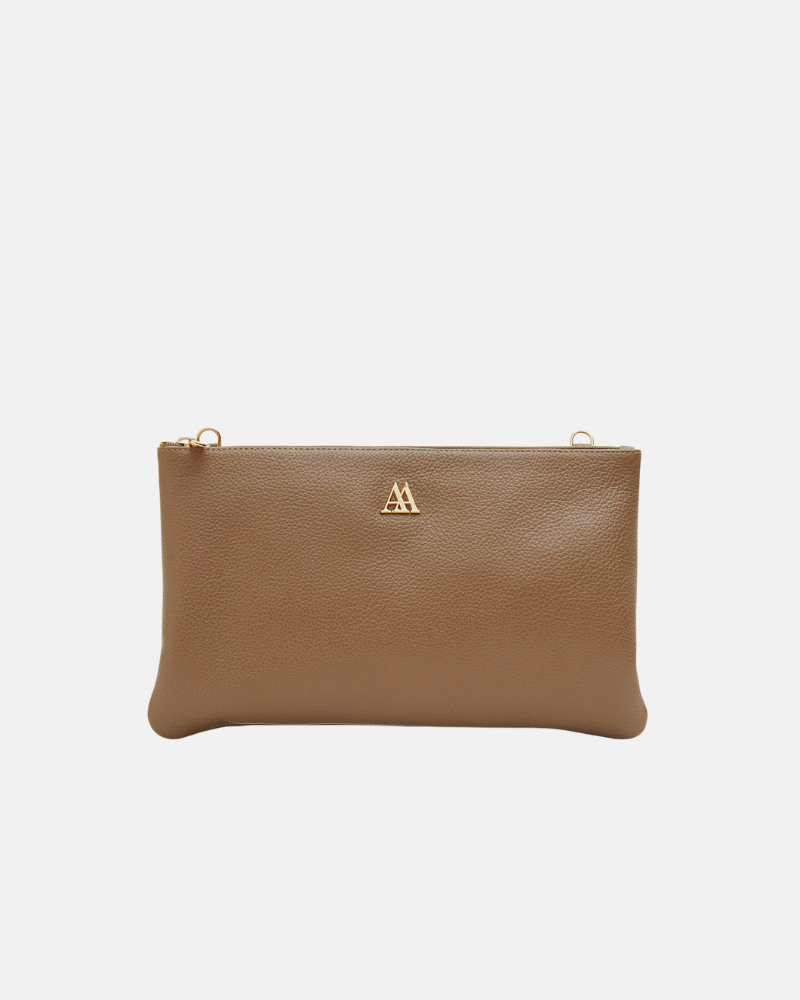 Catalina Bolso Clutch Piel Taupe