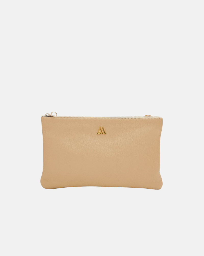 Catalina Bolso Clutch Piel Beig
