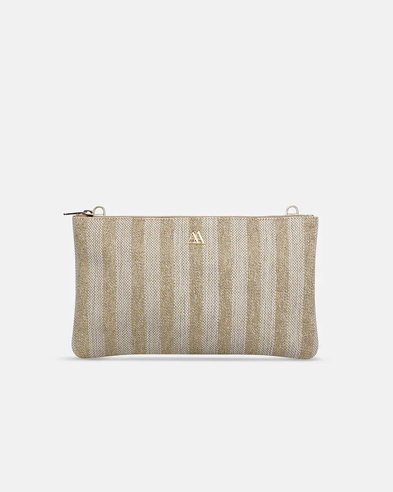 Catalina Brown Leather Clutch Bag