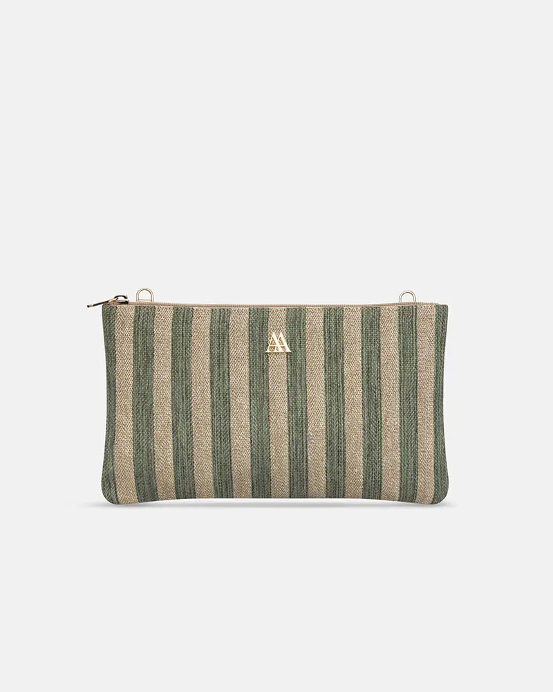 Catalina Brown Leather Clutch Bag