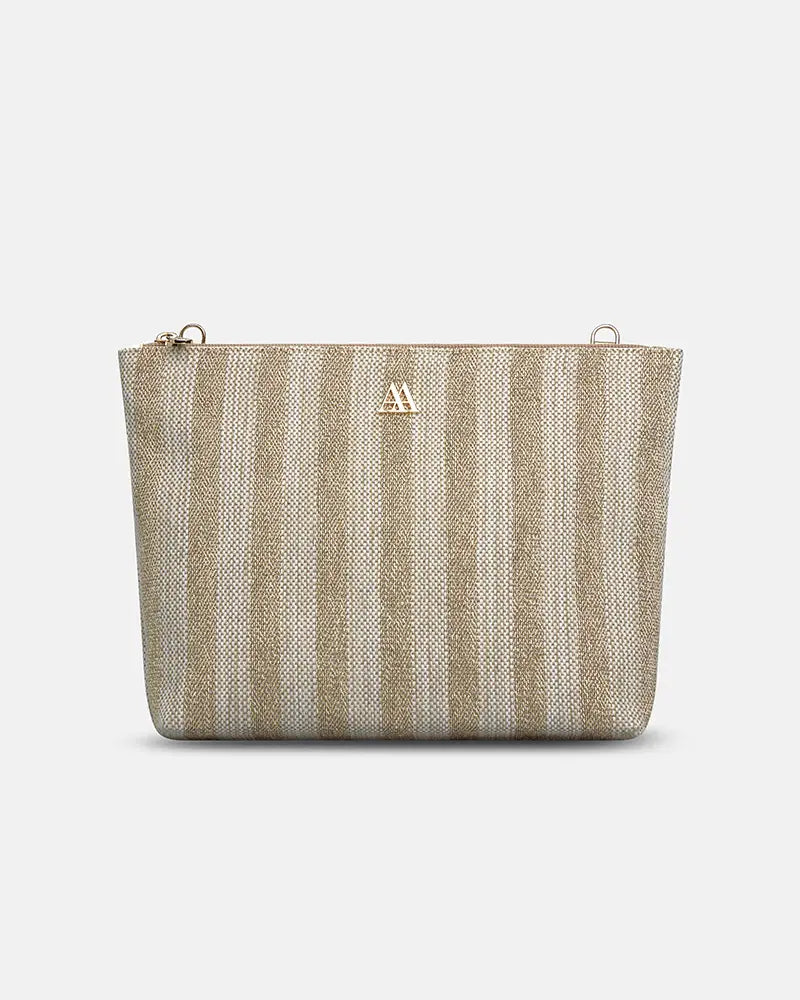 Manola Brown Leather Clutch Bag