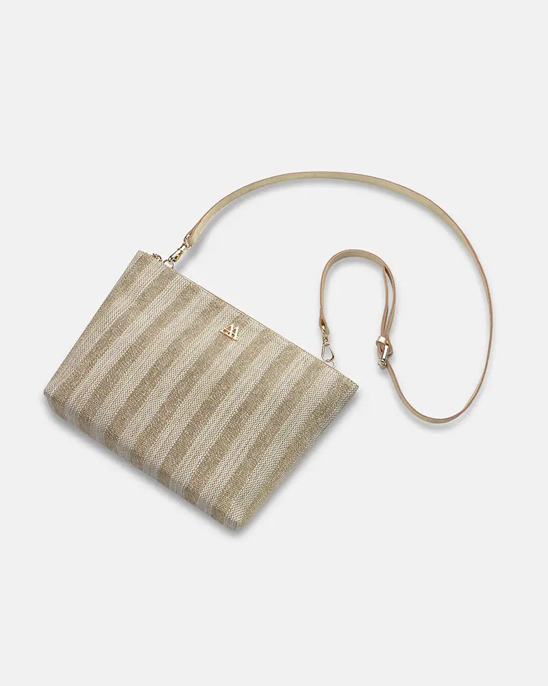 Manola Brown Leather Clutch Bag