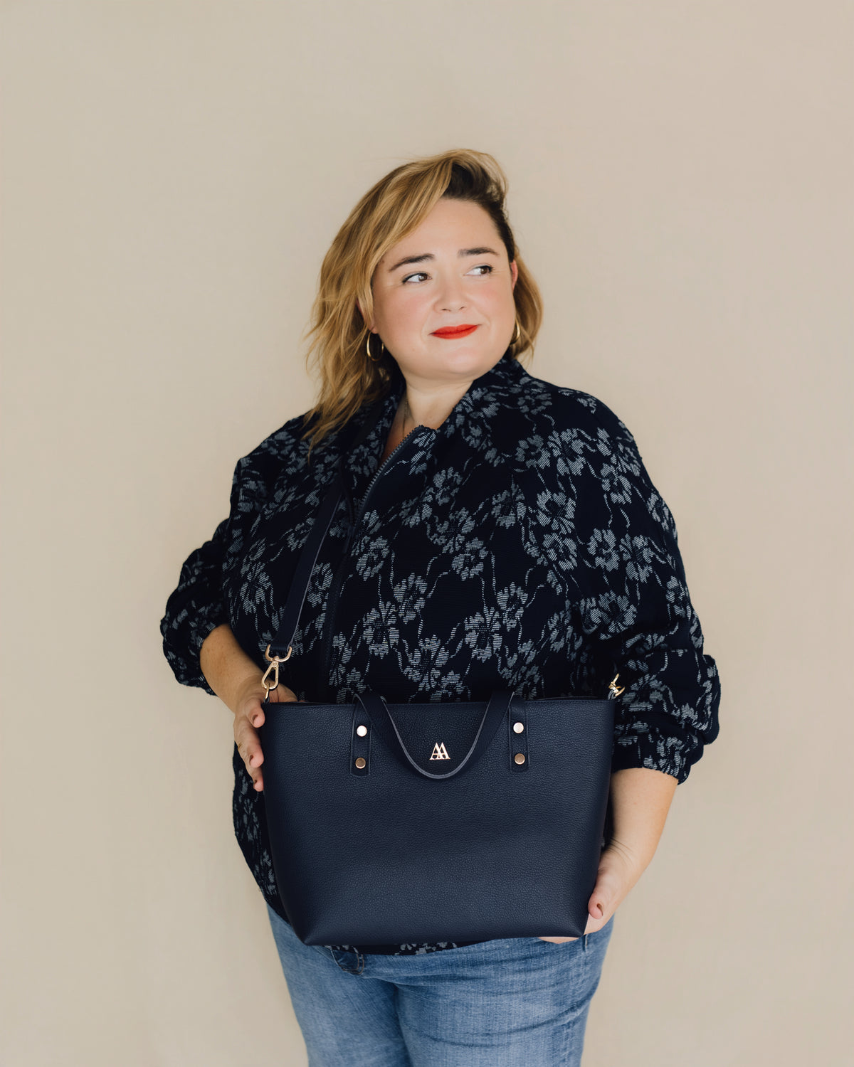 Antonia Bolso Shopper Piel Azul Marino