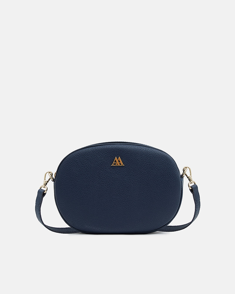 Olivia Bolso Ovalado Piel Azul Marino