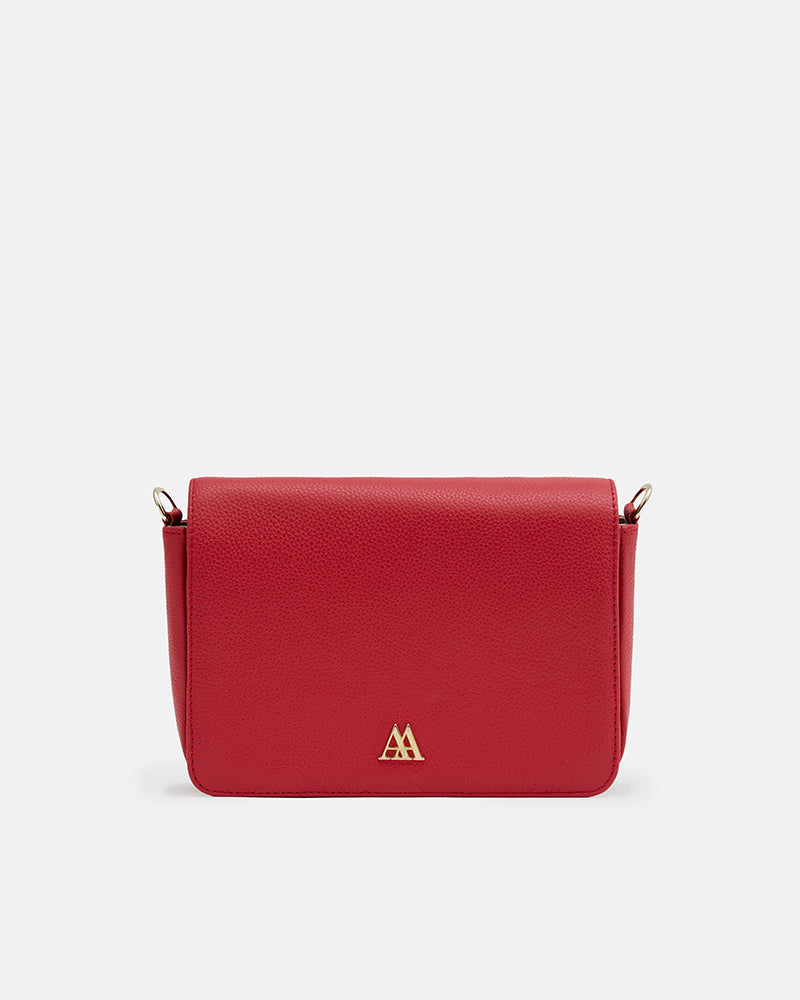 María Bolso Solapa Mini Piel Rojo