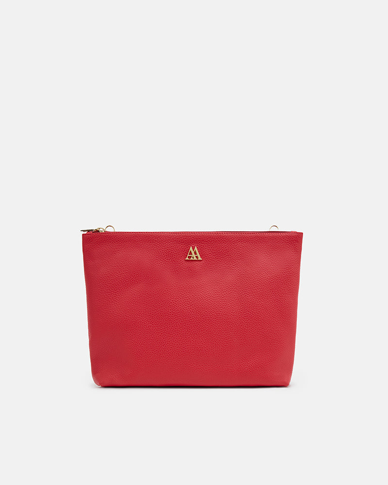 Manola Bolso Clutch Piel Rojo