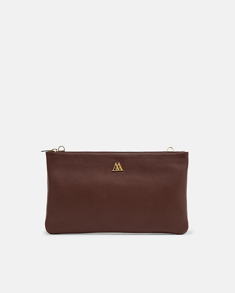 Catalina Bolso Clutch Piel Marrón
