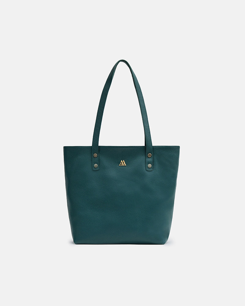 Sofia Bolso Shopper Piel Verde Petróleo