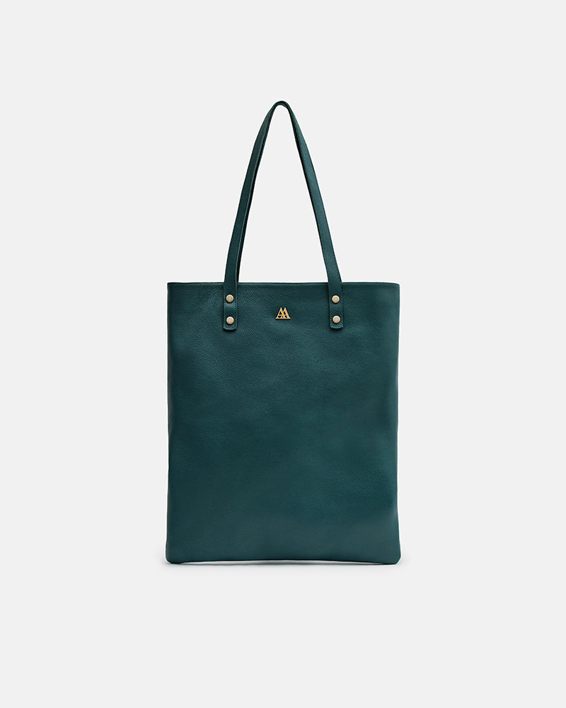 Noa Bolso Tote Bag Piel Verde Petróleo