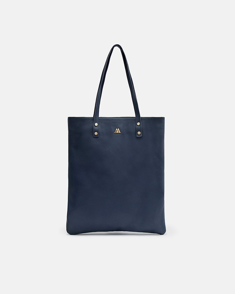 Noa Bolso Tote Bag Piel Azul Marino