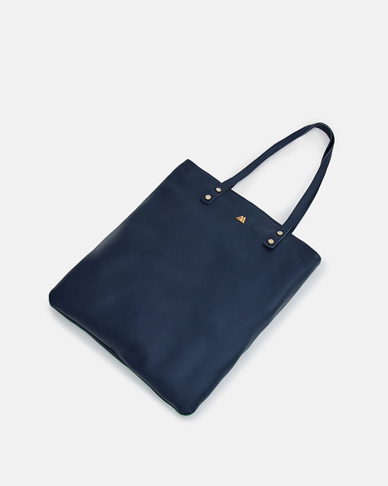 Noa Bolso Tote Bag Piel Azul Marino